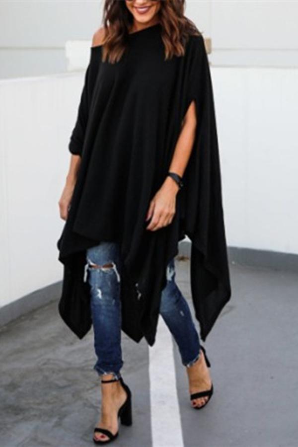 Plus Size Batwing Sleeve T-shirt