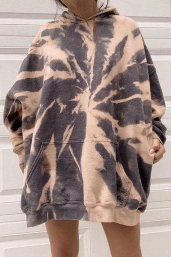 Tie-dye Hooded Loose Sweatshirt