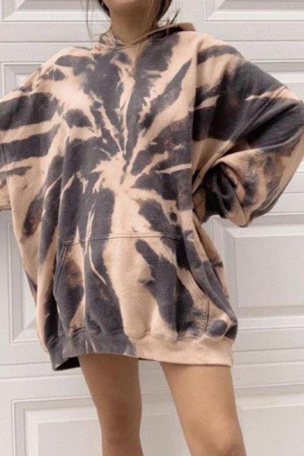 Tie-dye Hooded Loose Sweatshirt