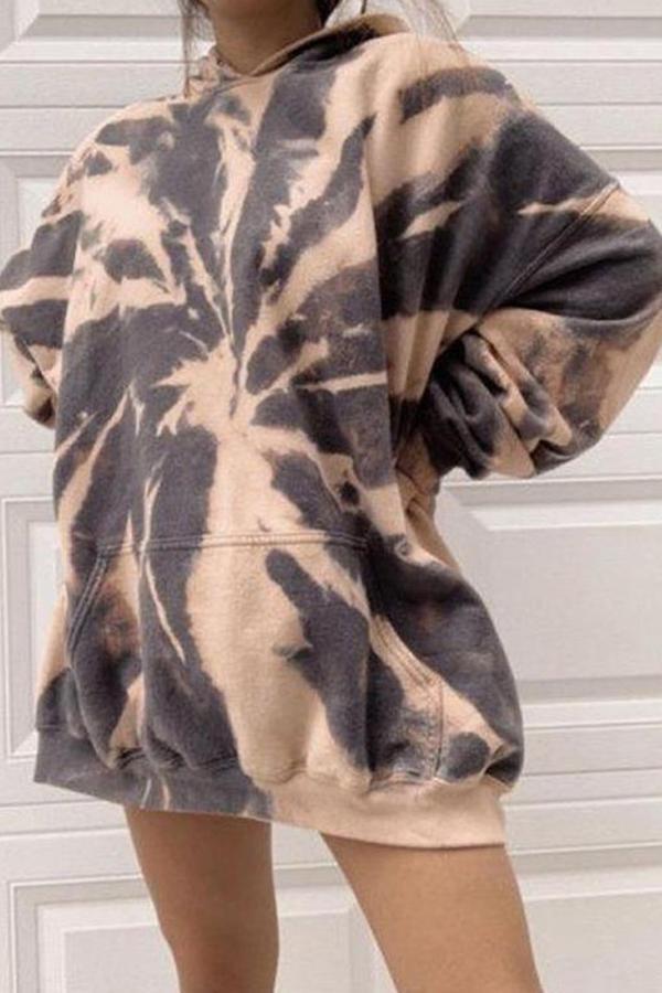 Tie-dye Hooded Loose Sweatshirt