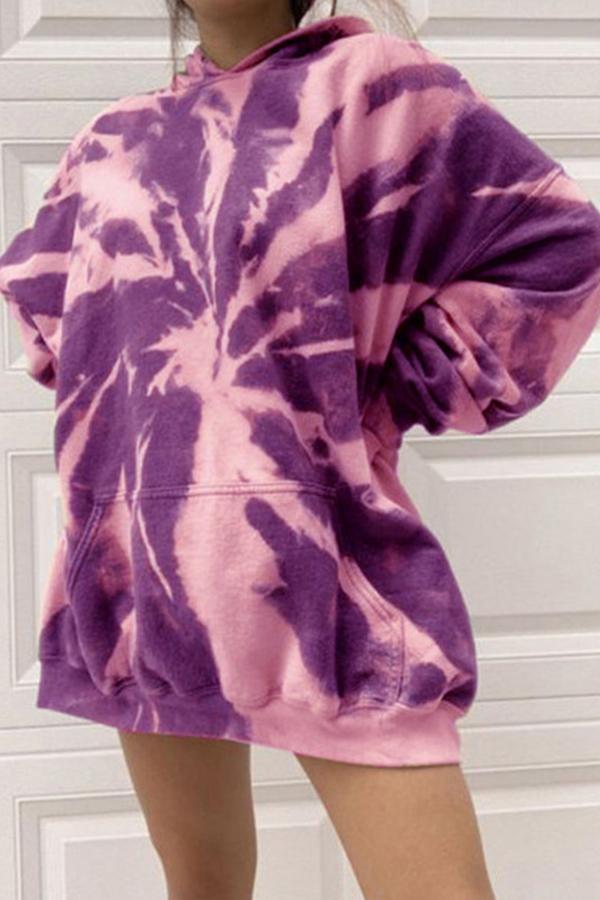 Tie-dye Hooded Loose Sweatshirt