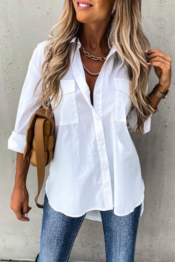 Solid Color Long Sleeve Shirt