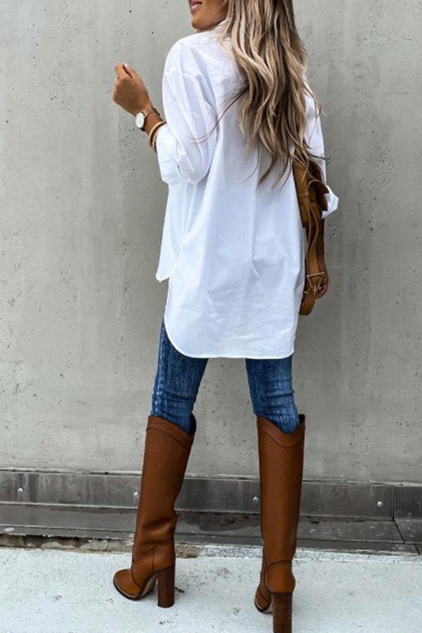 Solid Color Long Sleeve Shirt