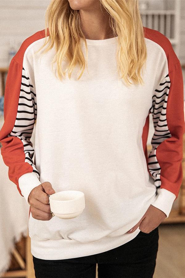 Boho Plain Baggy Round Neck Long Sleeve Sweatshirt