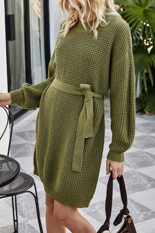 Fashionable And Comfortable Loose Long Sleeve Sweater Dress