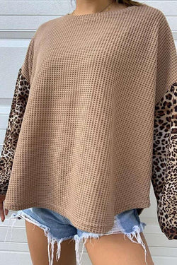 Leopard Print Long Sleeve Sweater