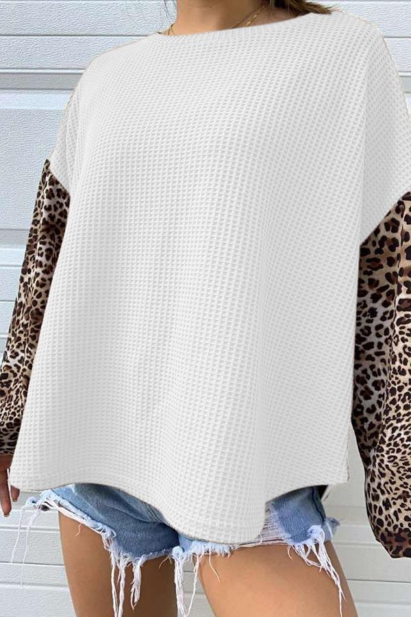 Leopard Print Long Sleeve Sweater