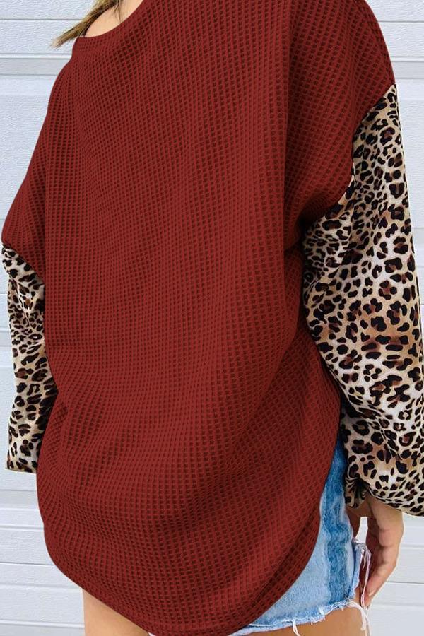 Leopard Print Long Sleeve Sweater