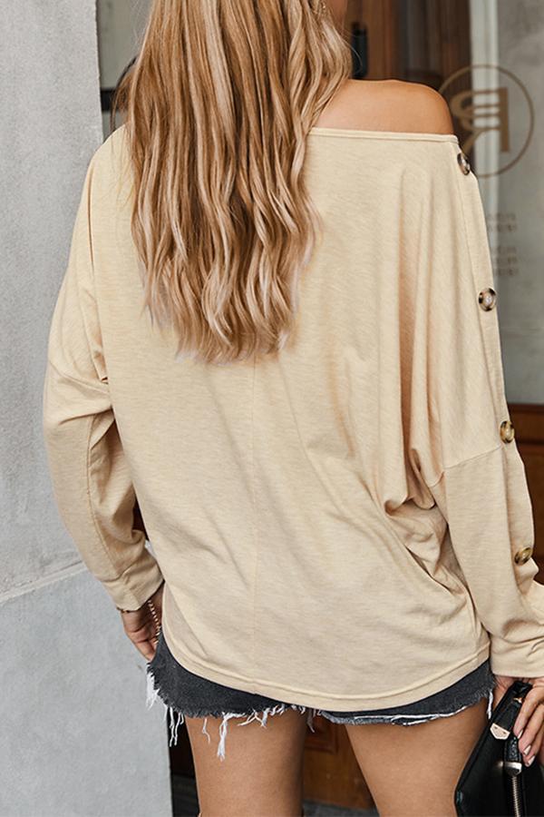 Solid Color Morden Long Sleeve Sweatshirt