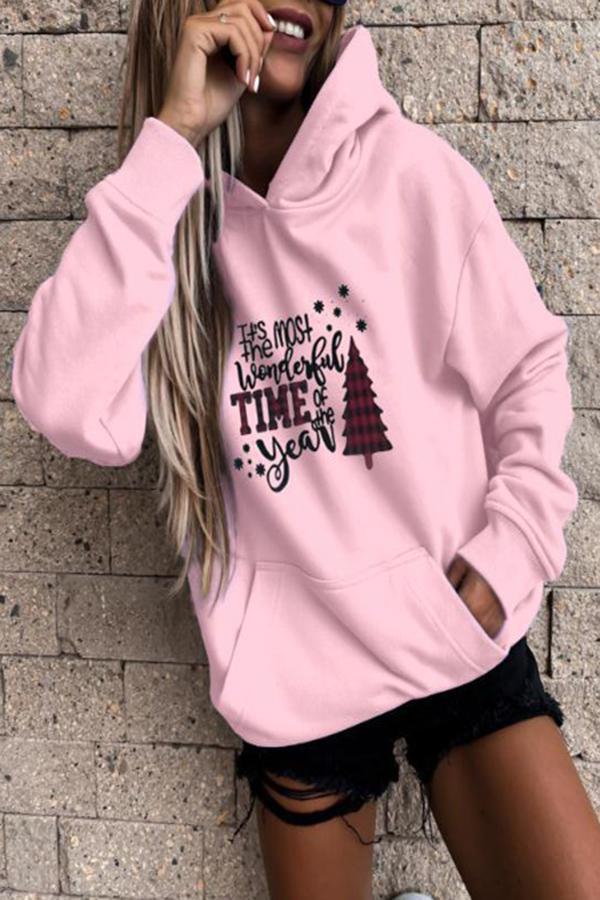 Sporty Plain Casual Wear Hooded Sweatshirt