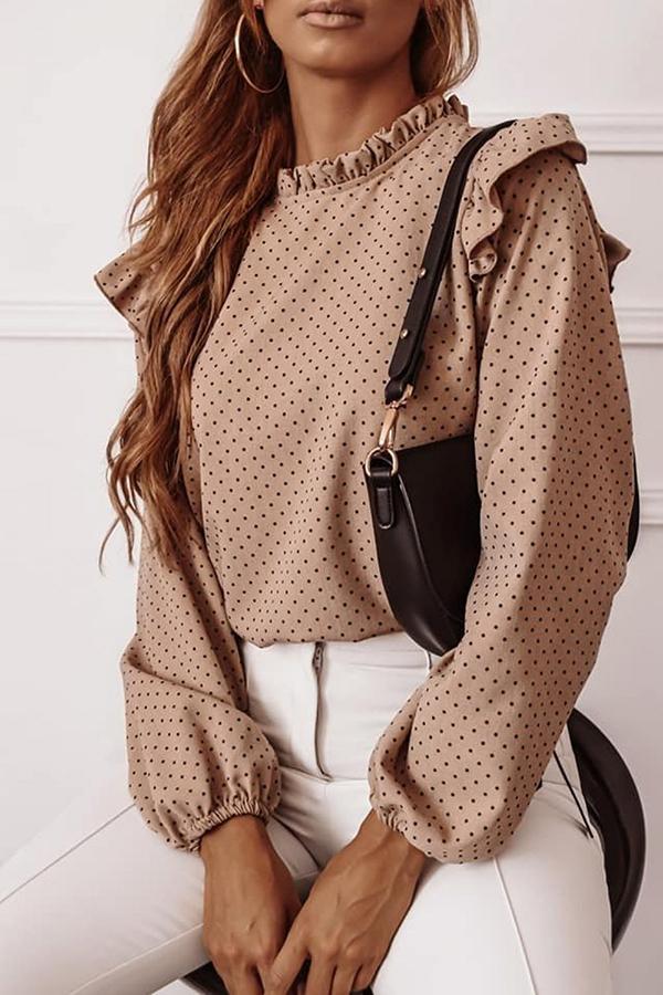 Elegant Polka Dot Tailored Shirt