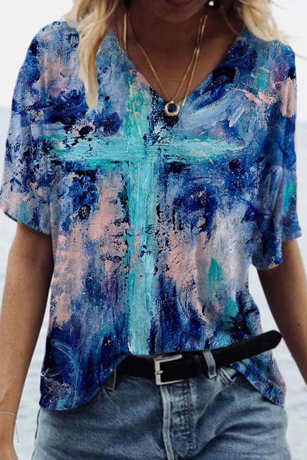 Unique Abstract Painting Print Shirt