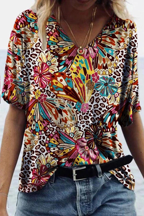 Unique Abstract Painting Print Shirt