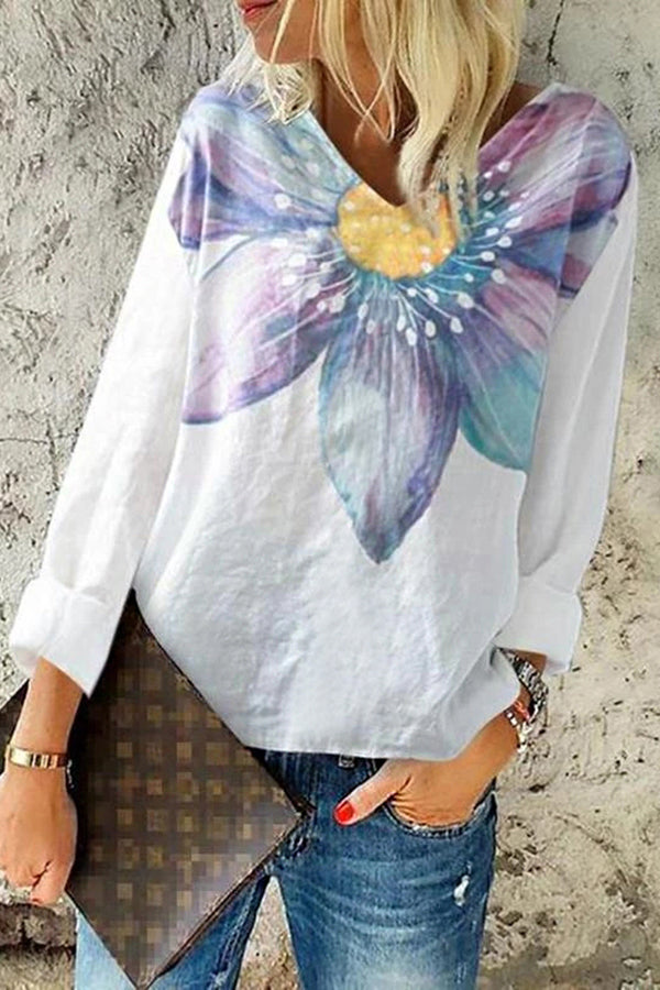 Ethnic Print Casual Baggy Shirt