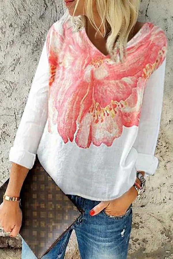 Ethnic Print Casual Baggy Shirt