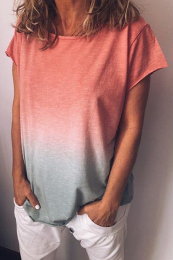  Gradient Long Loose T-shirt