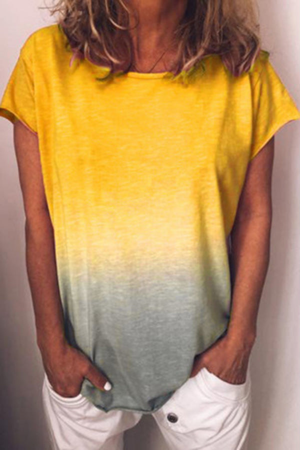  Gradient Long Loose T-shirt