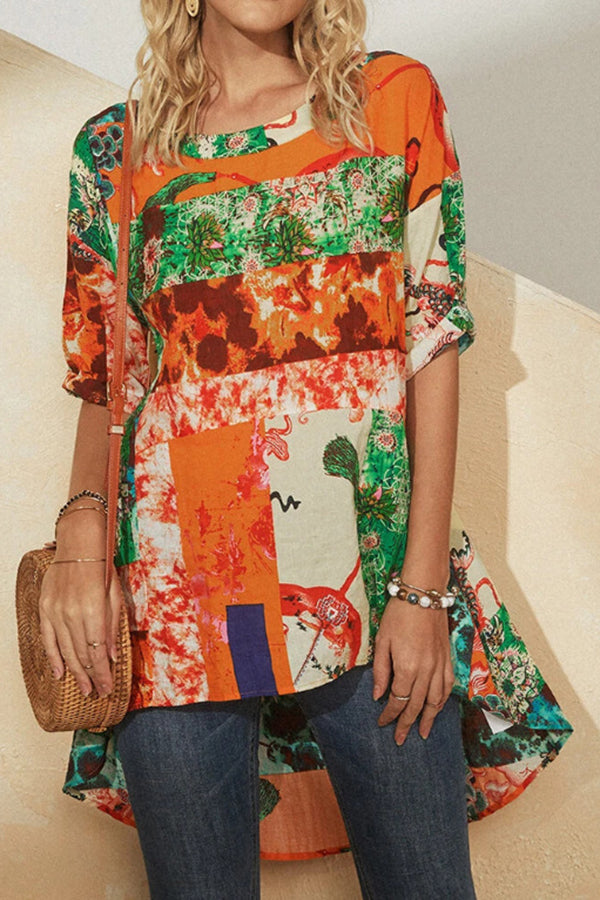 Casual Abstract Print Shirt