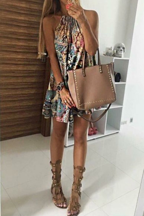 Bohemian Ocean Printed Dress