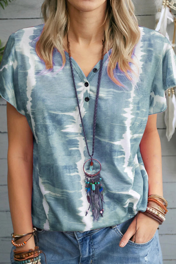 Smart Tie Dye Buttons Shirt