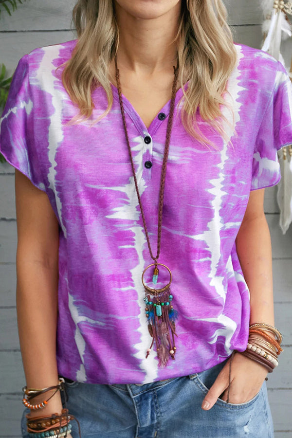 Smart Tie Dye Buttons Shirt