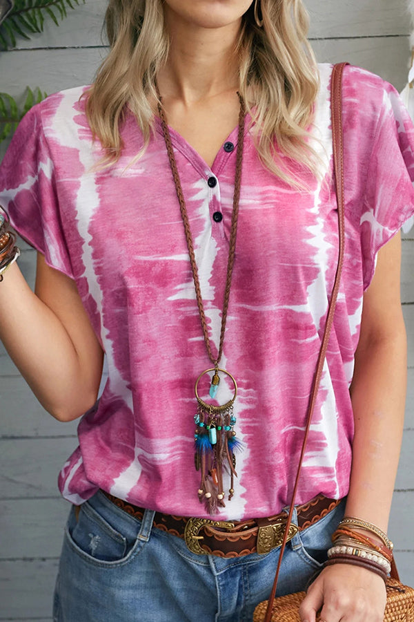 Smart Tie Dye Buttons Shirt