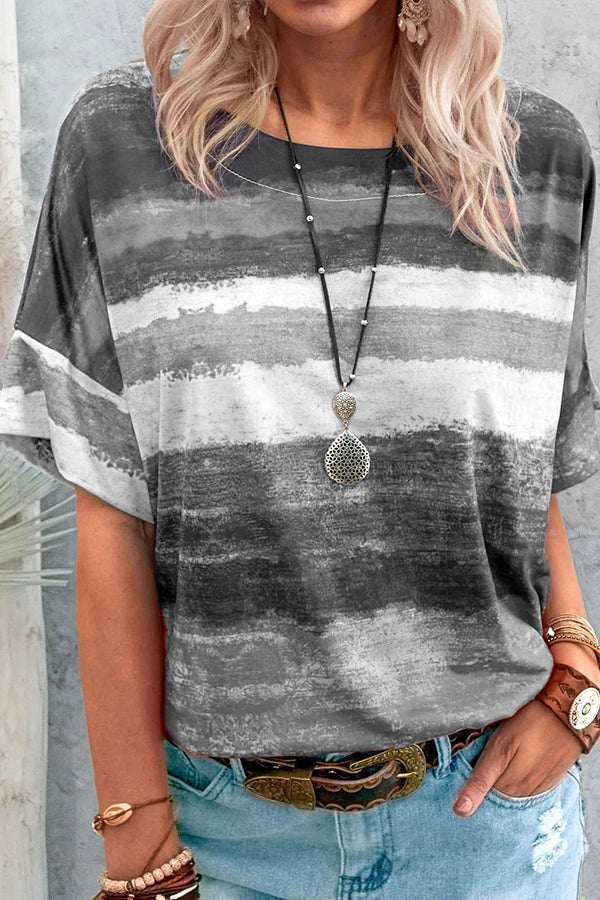 Stylish Multi-layer Paint Graffiti Shirt