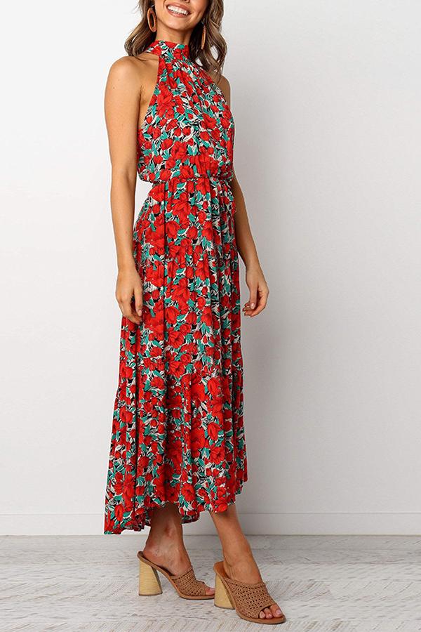 Sleeveless Floral Dress