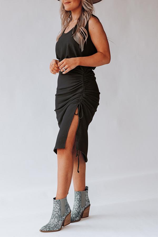 Drawstring Vest Dress