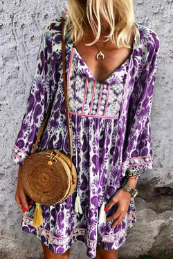 Bohemian Ethnic Mini Dress