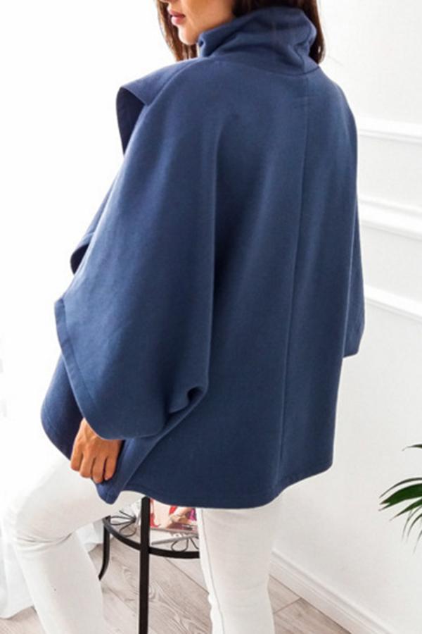 Fleece Asymmetric Large Size Cloak