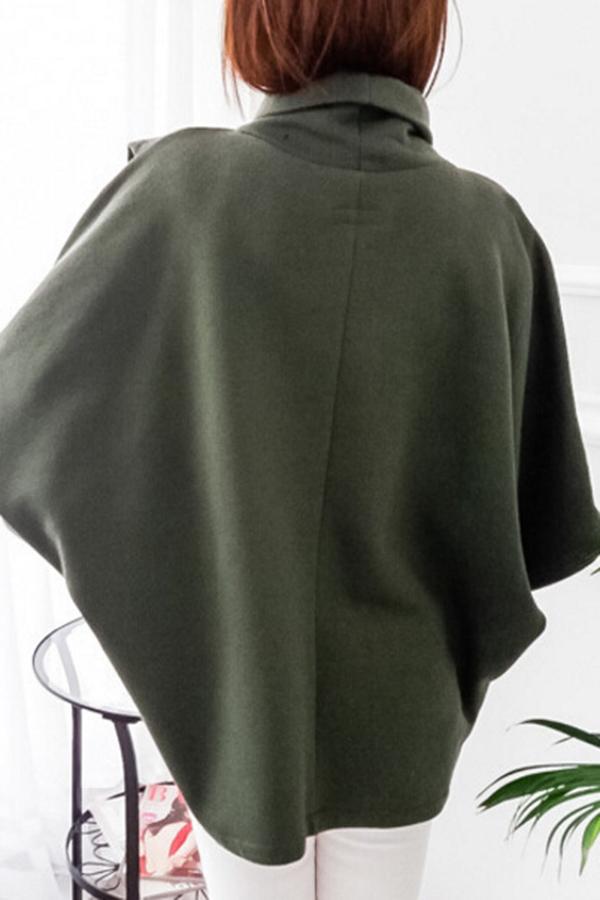 Fleece Asymmetric Large Size Cloak