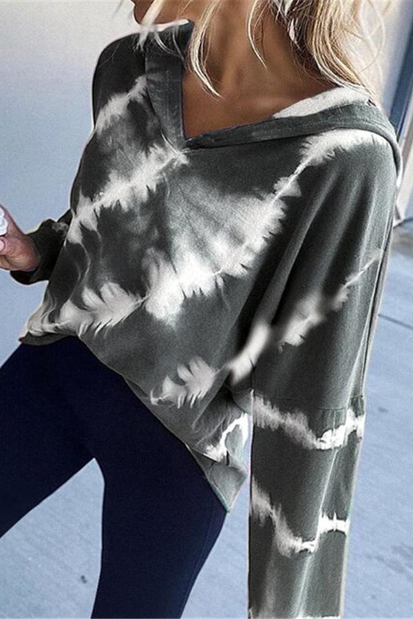 Tie-dye Casual Loose Long-sleeved Hoodie