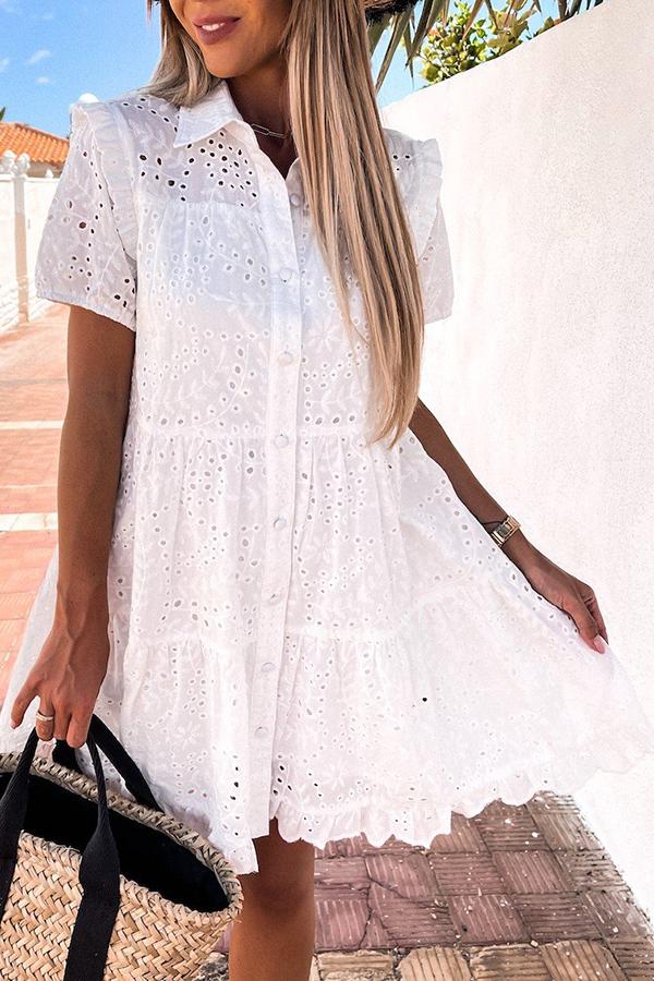 Lace White Lady Mini Dress