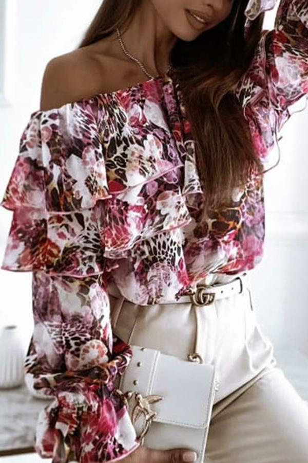 Casual One-neck Printed Shirt