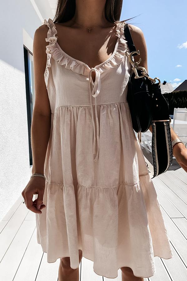 Ruffled Casual Beach Maxi Dress