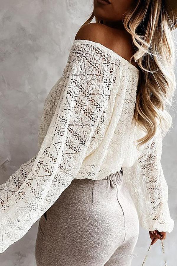 Lace Fashion Long Sleeve Shirt