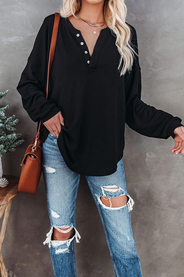 Long Sleeve Round Neck Pullover Top