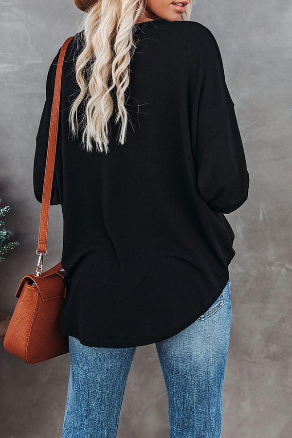 Long Sleeve Round Neck Pullover Top