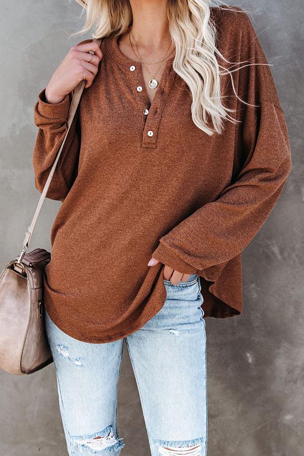 Long Sleeve Round Neck Pullover Top