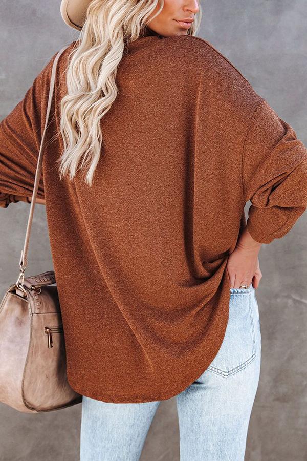 Long Sleeve Round Neck Pullover Top