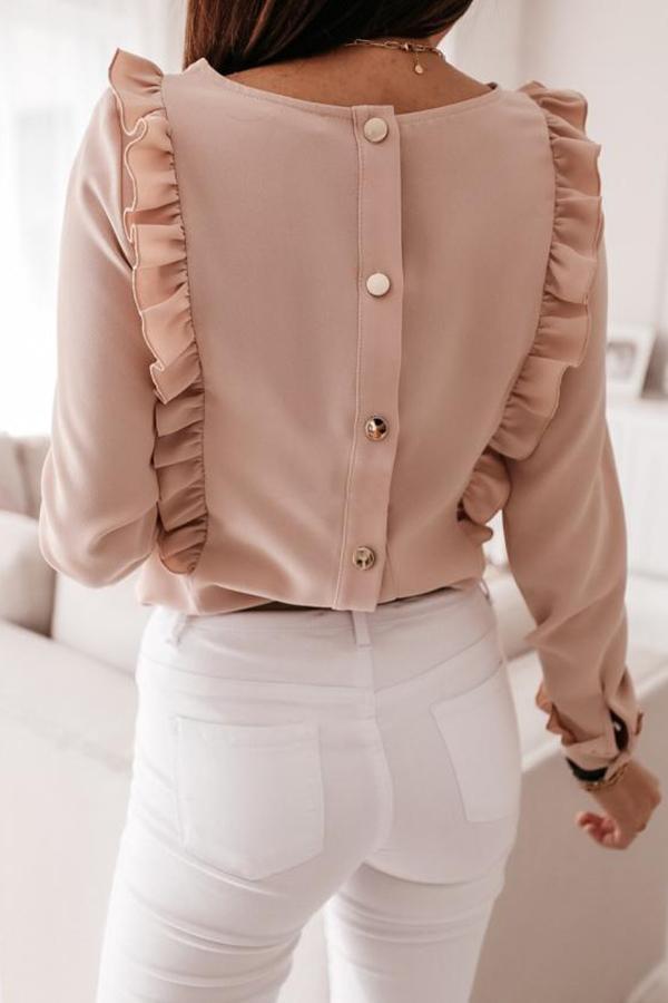 Ruffle Button Shirt