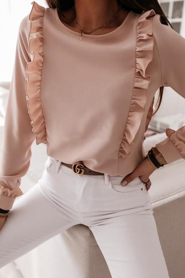 Ruffle Button Shirt