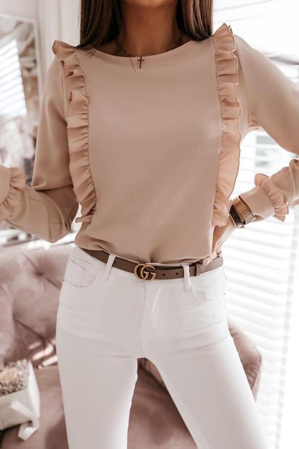 Ruffle Button Shirt