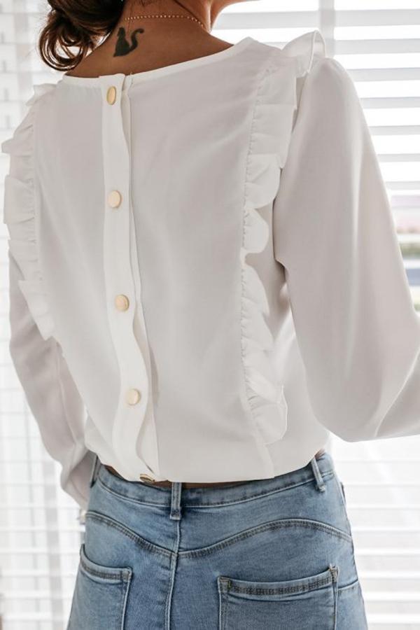 Ruffle Button Shirt