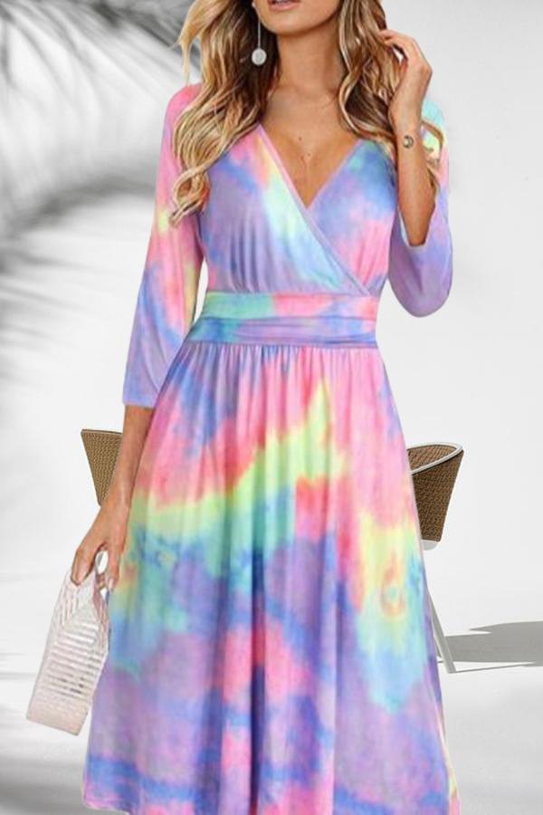 Temperament Pretty Rainbow Dress