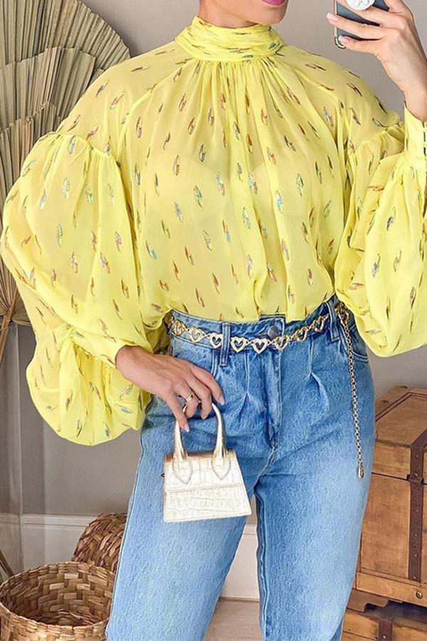 Pretty Chiffon Stylish Print Blouses