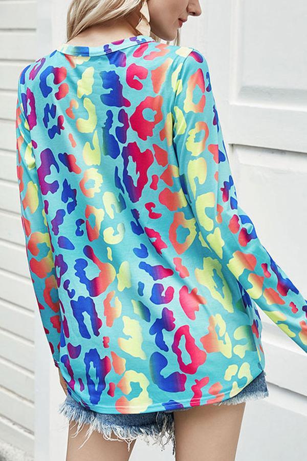 Stylish Abstract Print V Shirt