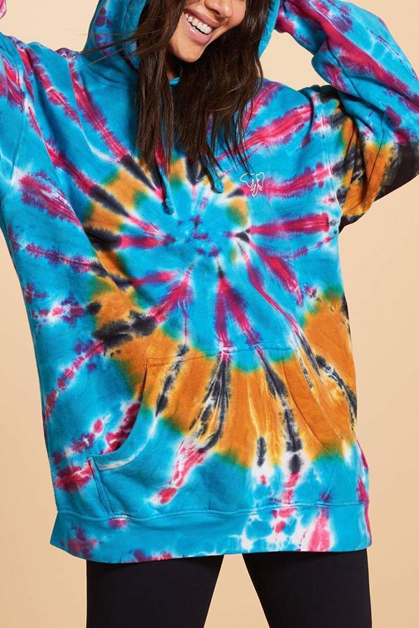 Trendy Tie Dye Hooded