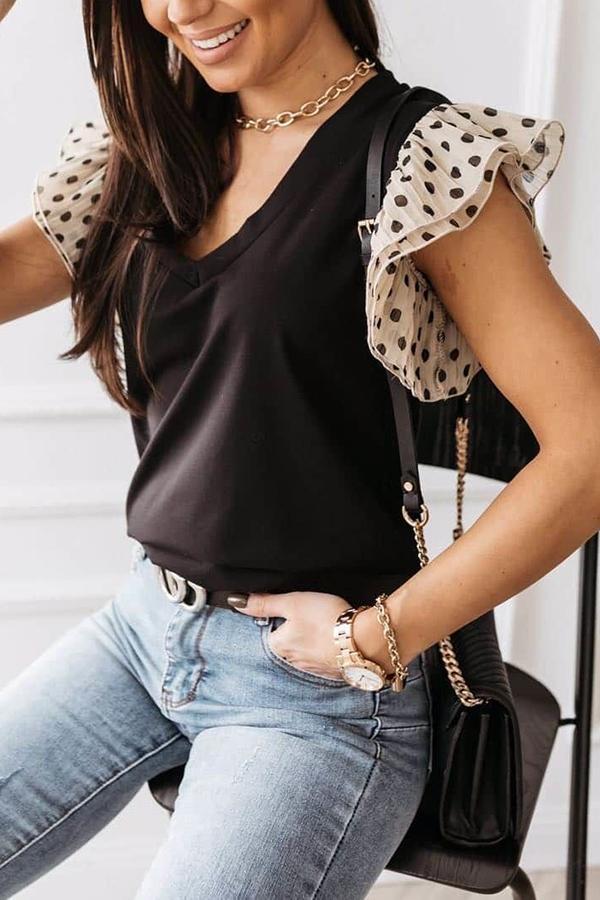 Urban Polka Dot Yarn Shirt